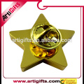 Factory direct sales brass metal star shaped badge